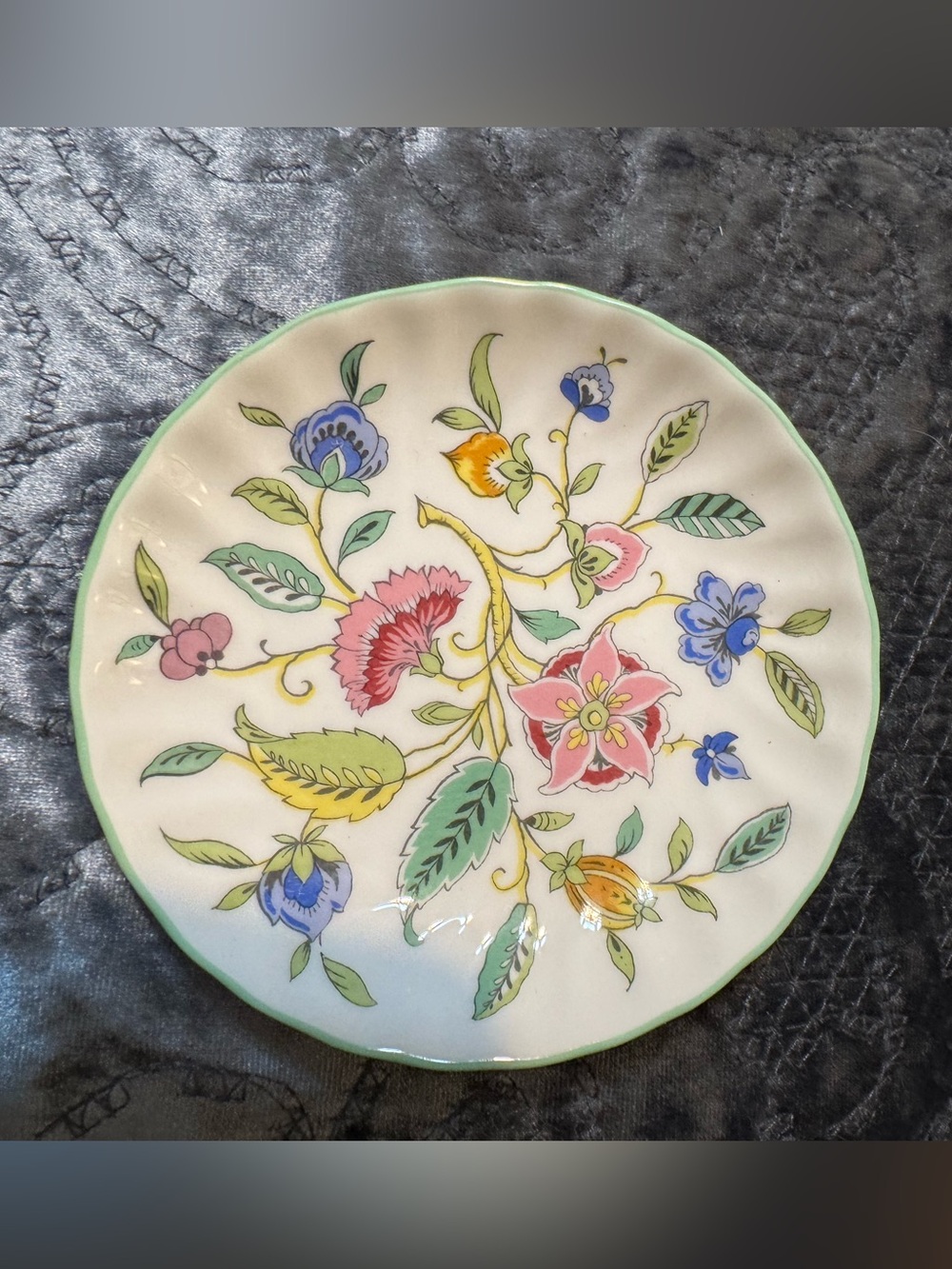 Minton Trinket Dish Haddon Hall Paisley 4.5”